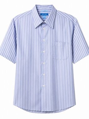 SAVILE ROW,MEN’S,LIGHT BLUE,PINSTRIPED,SHORT SLEEVE SHIRT.SIZE-16 1/2  L…